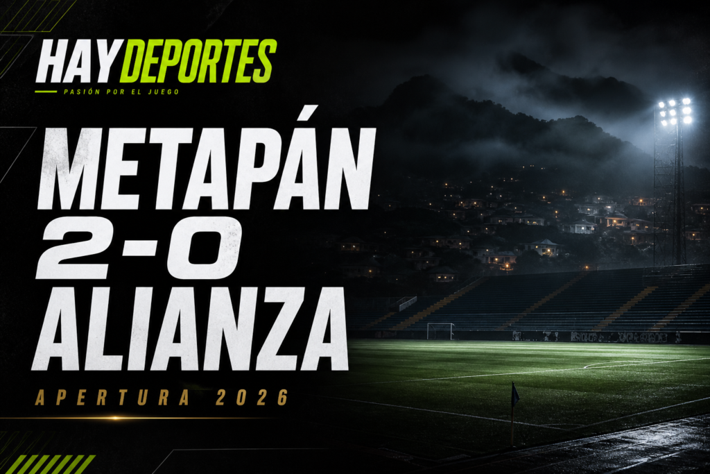 Gráfico del partido: Metapán 2-0 Alianza, Apertura 2026