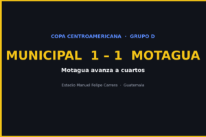 Municipal 1-1 Motagua, Copa Centroamericana 2026. Gráfica editorial Haydeportes.