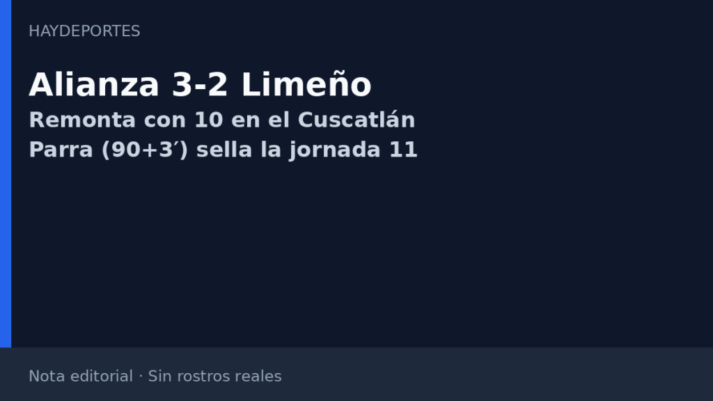Alianza 3-2 Limeño, jornada 11. Gráfica editorial Haydeportes.