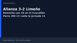 Alianza 3-2 Limeño, jornada 11. Gráfica editorial Haydeportes.