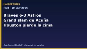 Braves 6-3 Astros, grand slam de Acuña. Gráfica editorial Haydeportes.