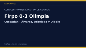 Firpo 0-3 Olimpia, ida de cuartos. Gráfica editorial Haydeportes.