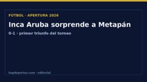 Inca Aruba sorprende 1-0 a Metapán y suma su primer triunfo