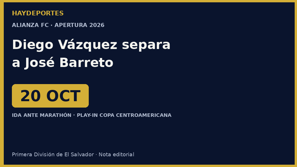 Diego Vázquez separa a José Barreto en Alianza. Grafica editorial Haydeportes.