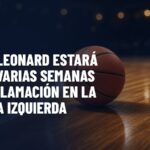 NBA: Kawhi Leonard estará fuera varias semanas por inflamación en la rodilla izquierda. Gráfica editorial de Haydeportes (Baloncesto).