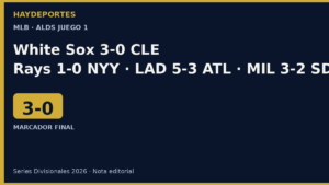 MLB Division Series Juegos 1 del 3 de octubre 2026. Grafica editorial Haydeportes.