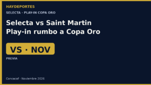La Selecta enfrentara a Saint Martin en el play-in de noviembre rumbo a la Copa Oro 2027. Grafica editorial Haydeportes.