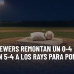 SERIE MUNDIAL: los Brewers remontan un 0-4 y vencen 5-4 a los Rays para ponerse 2-0. Gráfica editorial de Haydeportes (Béisbol).