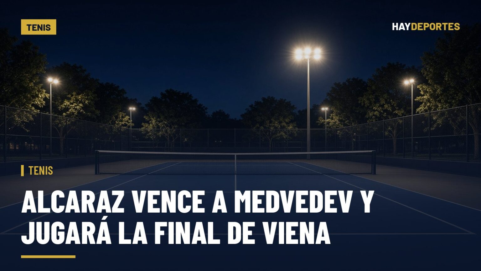 TENIS: Alcaraz vence a Medvedev y jugará la final de Viena; Vacherot da la sorpresa ante Fritz en Basilea. Gráfica editorial de Haydeportes (Tenis).