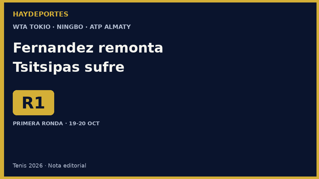 Resultados de primera ronda en Tokio, Ningbo, Almaty y más. Grafica editorial Haydeportes.